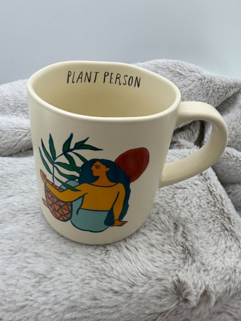 Opalhouse Cream 'Plant Person' Stoneware Coffee Mug